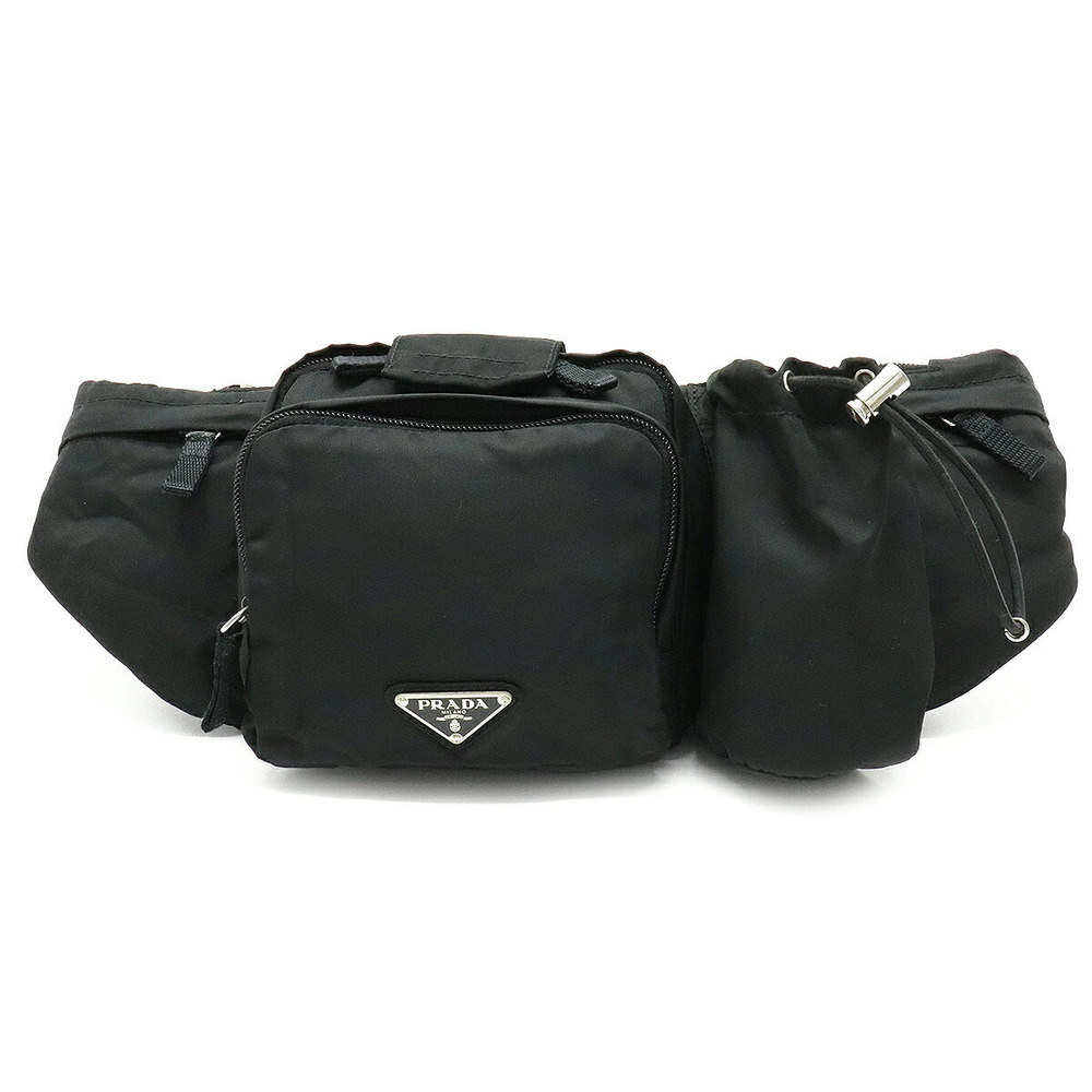 Prada Waist Bag Pouch Clutch Body Hip NERO Black